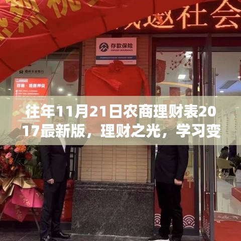解读农商理财表的力量，理财之光闪耀，自信展现学习变化之魅力——最新农商理财表2017版解析
