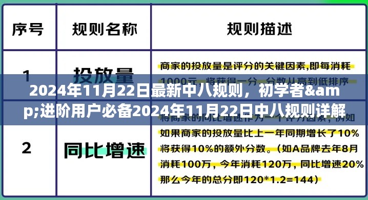 2024年11月22日中八规则详解与操作指南，初学者与进阶用户必备
