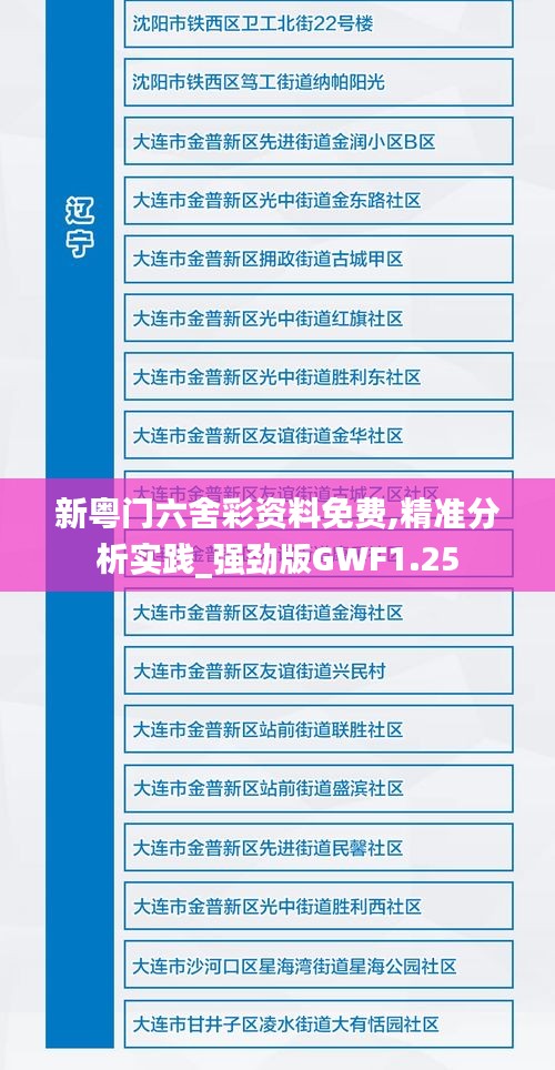 新粤门六舍彩资料免费,精准分析实践_强劲版GWF1.25