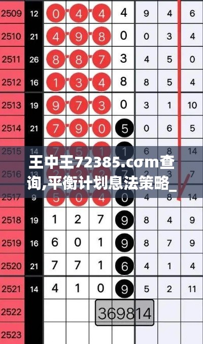 王中王72385.cσm查询,平衡计划息法策略_复制版YVD1.65