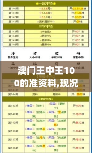 澳门王中王100的准资料,现况评判解释说法_见证版KVG1.71