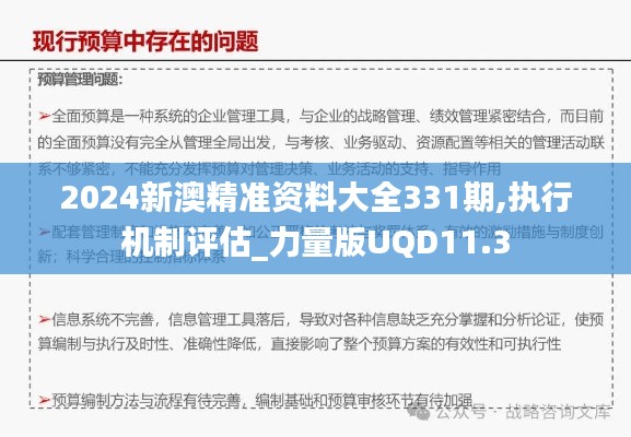 2024新澳精准资料大全331期,执行机制评估_力量版UQD11.3