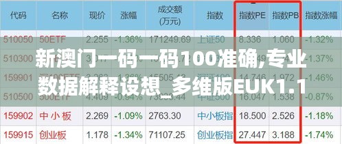 新澳门一码一码100准确,专业数据解释设想_多维版EUK1.15