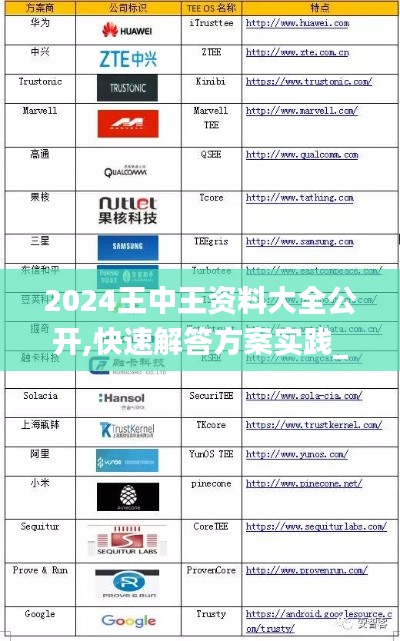 2024王中王资料大全公开,快速解答方案实践_先锋科技IQR1.82