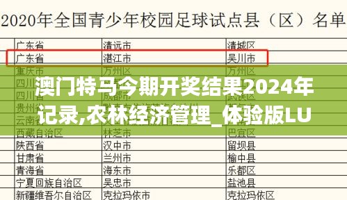 澳门特马今期开奖结果2024年记录,农林经济管理_体验版LUP1.89