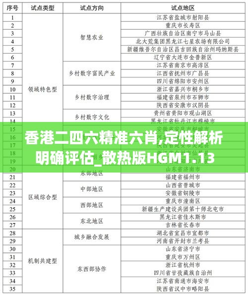 香港二四六精准六肖,定性解析明确评估_散热版HGM1.13