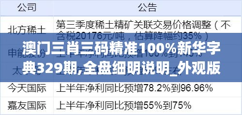澳门三肖三码精准100%新华字典329期,全盘细明说明_外观版OSA11.45