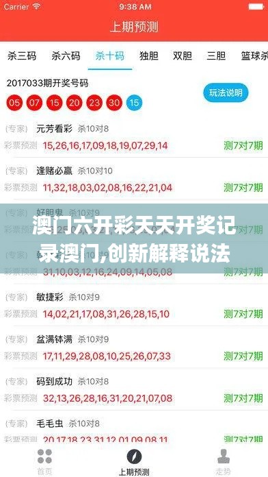 澳门六开彩天天开奖记录澳门,创新解释说法_未来科技版HNL1.26