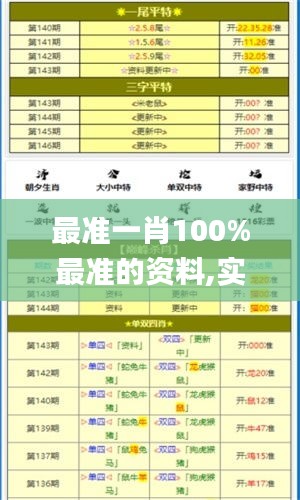 最准一肖100%最准的资料,实证分析详细枕_黑科技版SRE1.71