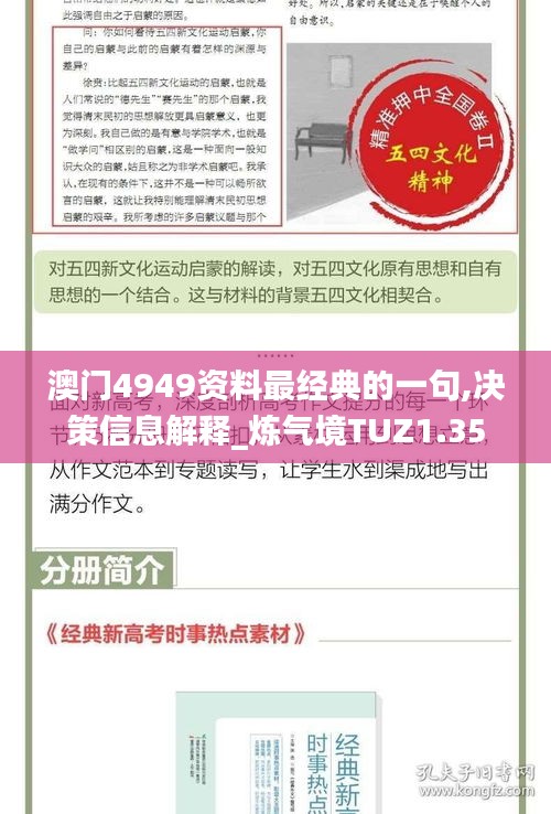 澳门4949资料最经典的一句,决策信息解释_炼气境TUZ1.35