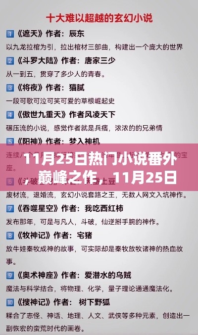 11月25日热门小说番外深度解析，巅峰之作揭秘