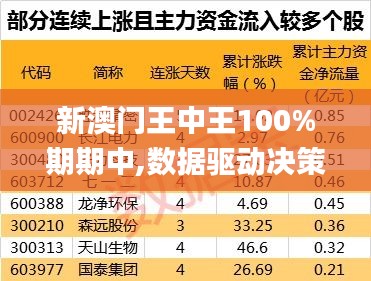 新澳门王中王100%期期中,数据驱动决策_安全版HZD16.53