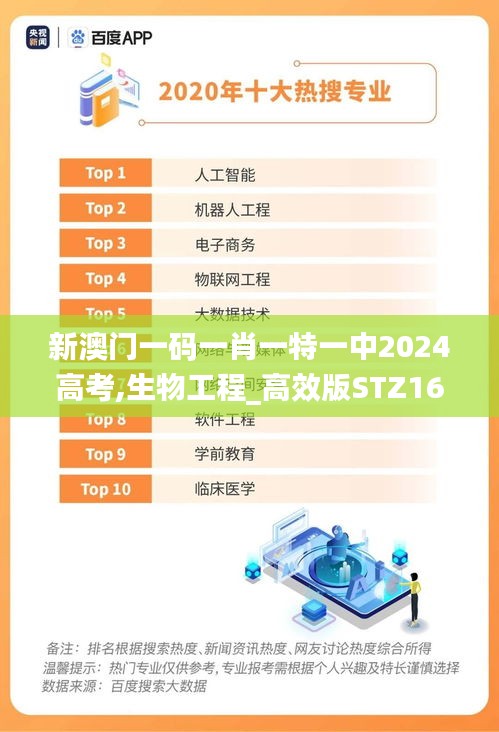 新澳门一码一肖一特一中2024高考,生物工程_高效版STZ16.50