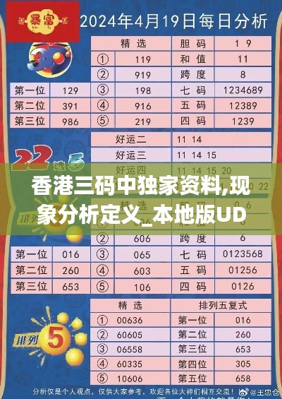香港三码中独家资料,现象分析定义_本地版UDY13.12
