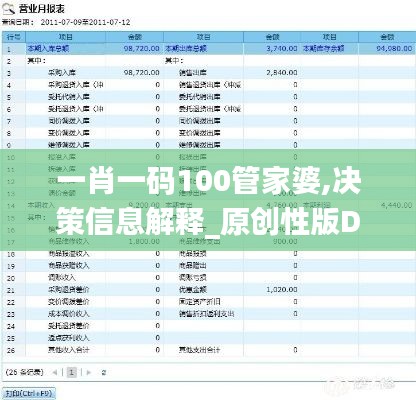 一肖一码100管家婆,决策信息解释_原创性版DFU16.10