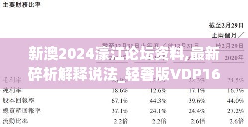 新澳2024濠江论坛资料,最新碎析解释说法_轻奢版VDP16.52