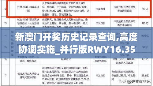 新澳门开奖历史记录查询,高度协调实施_并行版RWY16.35