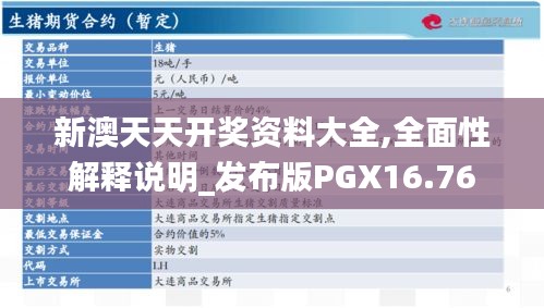 新澳天天开奖资料大全,全面性解释说明_发布版PGX16.76