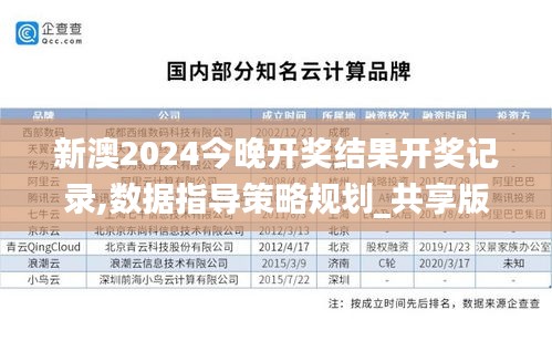 新澳2024今晚开奖结果开奖记录,数据指导策略规划_共享版TXS16.3