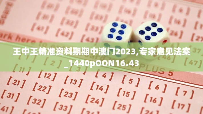 王中王精准资料期期中澳门2023,专家意见法案_1440pOON16.43