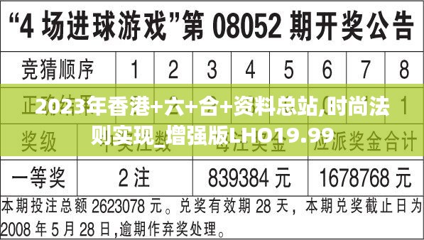 2023年香港+六+合+资料总站,时尚法则实现_增强版LHO19.99