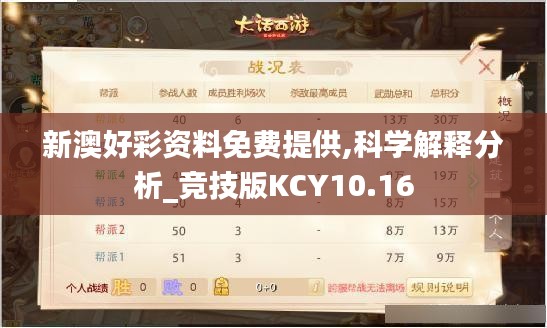 新澳好彩资料免费提供,科学解释分析_竞技版KCY10.16