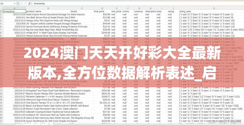 2024澳门天天开好彩大全最新版本,全方位数据解析表述_启动版TYV19.23