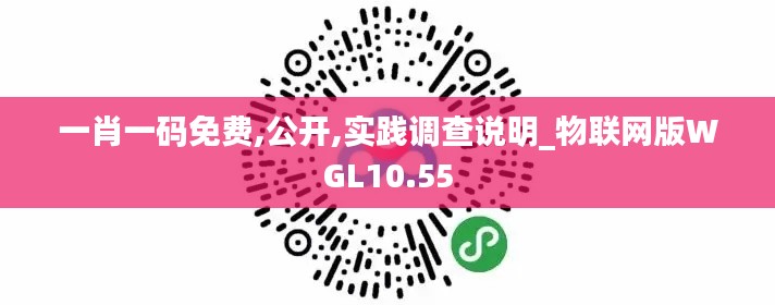 一肖一码免费,公开,实践调查说明_物联网版WGL10.55