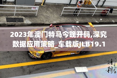 2023年澳门特马今晚开码,深究数据应用策略_车载版JLB19.13