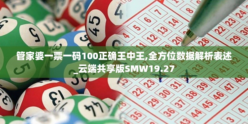 管家婆一票一码100正确王中王,全方位数据解析表述_云端共享版SMW19.27