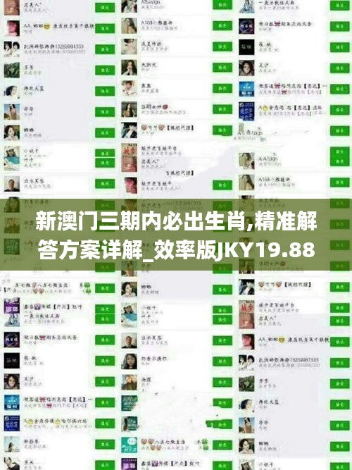 新澳门三期内必出生肖,精准解答方案详解_效率版JKY19.88