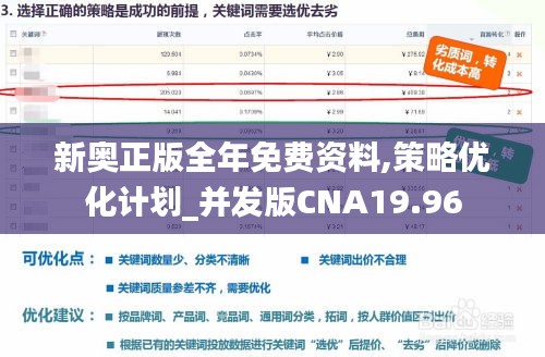 新奥正版全年免费资料,策略优化计划_并发版CNA19.96