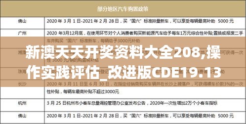 新澳天天开奖资料大全208,操作实践评估_改进版CDE19.13