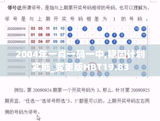 2004年一肖一码一中,稳固计划实施_变更版HBT19.83