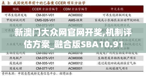 新澳门大众网官网开奖,机制评估方案_融合版SBA10.91