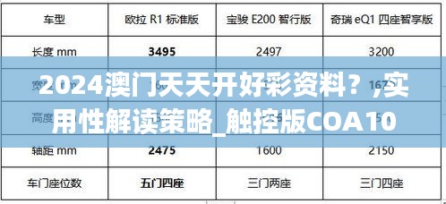 2024澳门天天开好彩资料？,实用性解读策略_触控版COA10.45