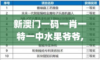 新澳门一码一肖一特一中水果爷爷,创新发展策略_定向版FFO19.98