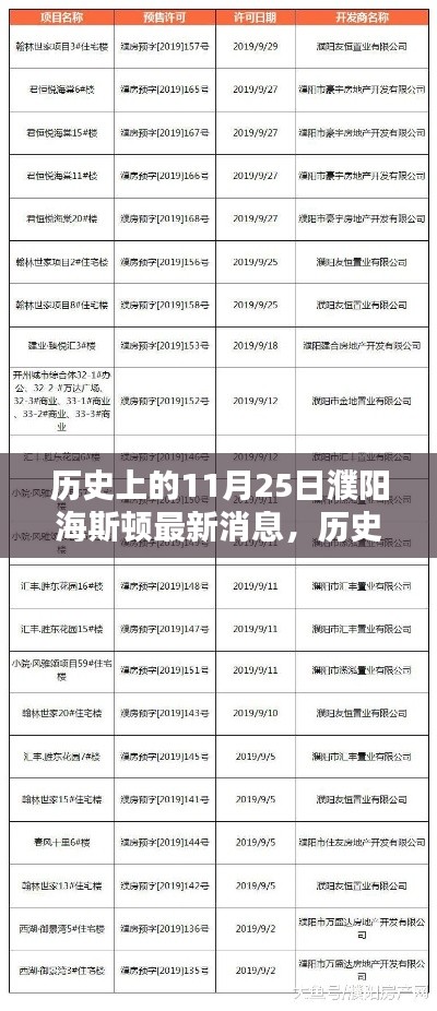 历史上的11月25日濮阳海斯顿最新消息，深度解析与探索步骤指南
