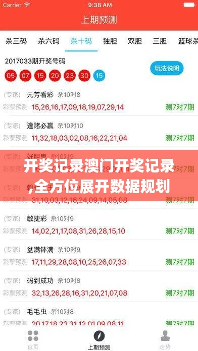 开奖记录澳门开奖记录,全方位展开数据规划_活力版WCM14.59