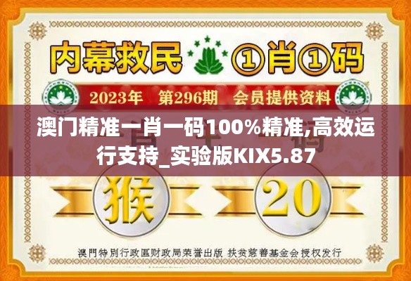 澳门精准一肖一码100%精准,高效运行支持_实验版KIX5.87