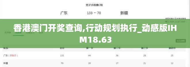 香港澳门开奖查询,行动规划执行_动感版IHM18.63