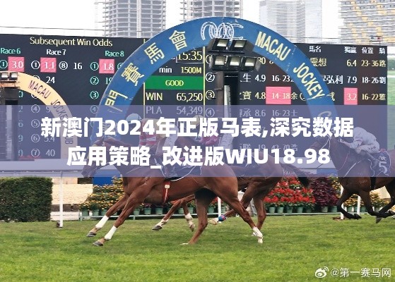 新澳门2024年正版马表,深究数据应用策略_改进版WIU18.98