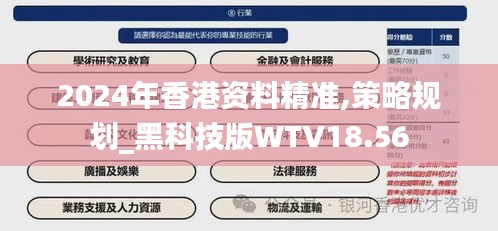 2024年香港资料精准,策略规划_黑科技版WTV18.56