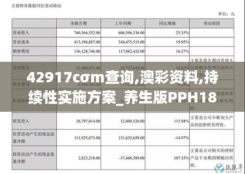 42917cσm查询,澳彩资料,持续性实施方案_养生版PPH18.14