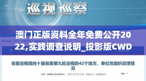 澳门正版资料全年免费公开2022,实践调查说明_投影版CWD4.88