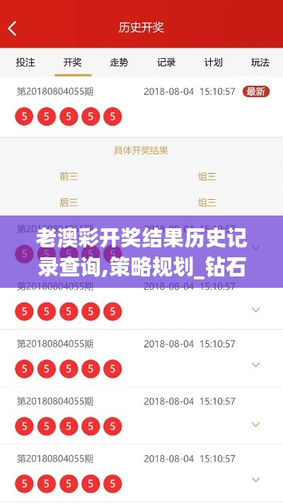 老澳彩开奖结果历史记录查询,策略规划_钻石版GBW18.77