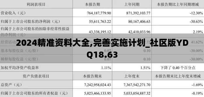 2024精准资料大全,完善实施计划_社区版YDQ18.63