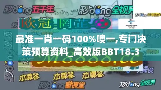 最准一肖一码100%噢一,专门决策预算资料_高效版BBT18.3
