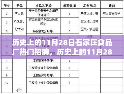 历史上的11月28日石家庄食品厂热门招聘背后的价值与影响深度解读