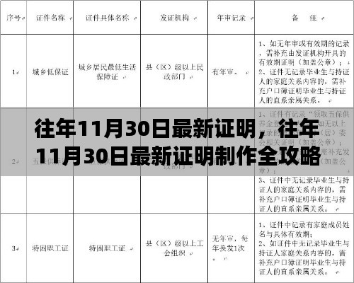 往年11月30日最新证明制作全攻略，一步步教你轻松完成